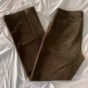 Lands' End Women Corduroy Pants - Military Green 
Size 10